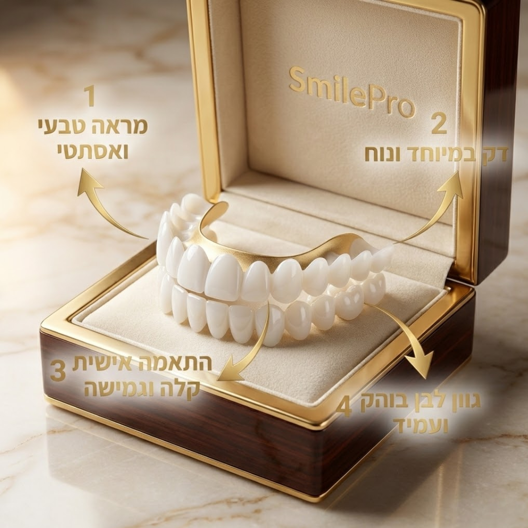 ™NEW-TEETH -חיוך הוליוודי מושלם ברגע
