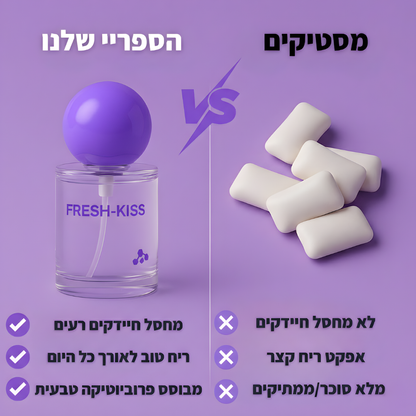 ™FRESH-KISS - ספריי נגד ריח רע מהפה לרעננות 24/7